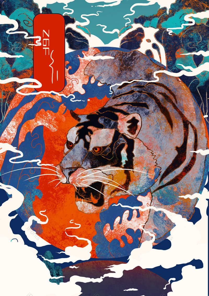 中国风国潮手绘古建筑景点背景设计,插画/手绘图,插画/手绘图库,插画/手绘图下载,插画/手绘